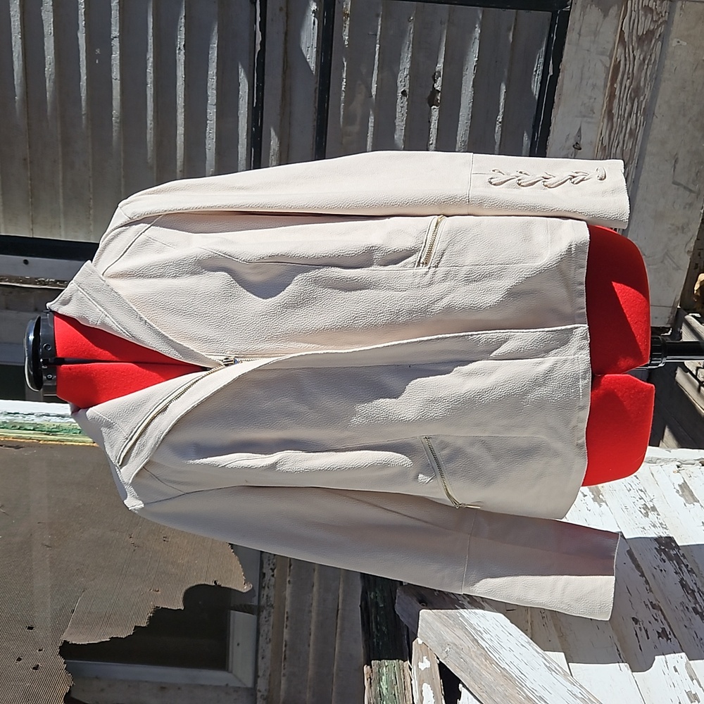 Chicos Front Zip Jacket Blazer Stretch